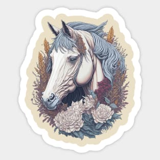 Floral Horse Sticker